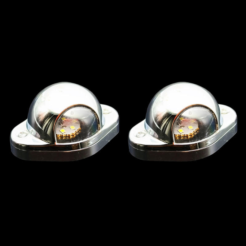 تصویر چراغ پلاک مدل آبکاری کد 48 مناسب برای نیسان وانت بسته 2 عددی 