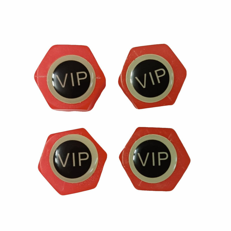 سر والف خودرو مدل شبرنگ طرح vip_red مجموعه 4 عددی