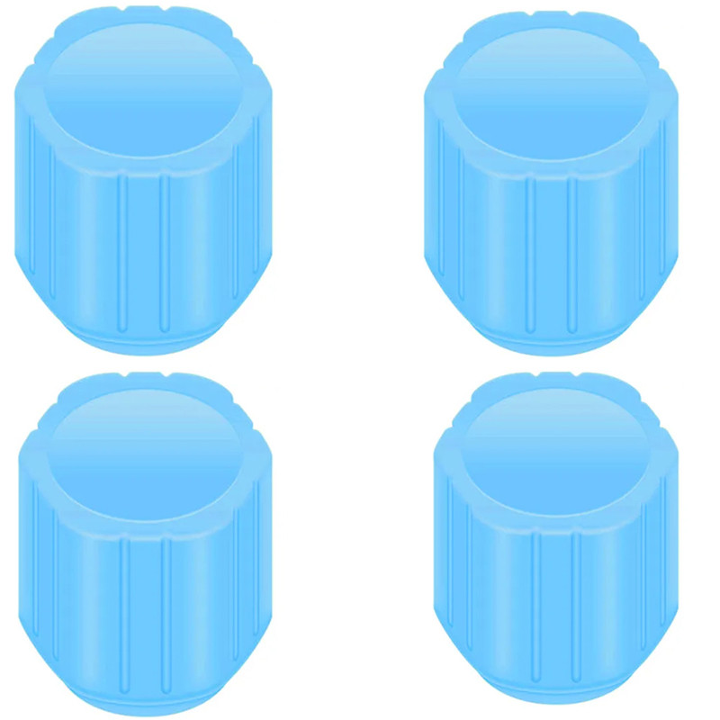 سر والف لاستیک خودرو مدل POLYGONAL-BLUE بسته 4 عددی