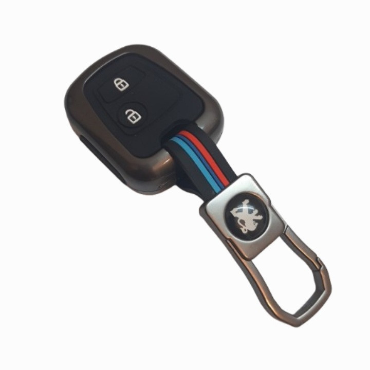 کاور سوییچ و ریموت خودرو دیاموند شاپینگ مدل DS-206-peugeot-metal-logo مناسب برای پژو 207