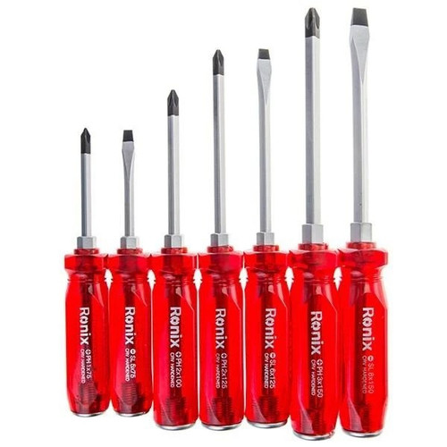 پیچ گوشتی ضربه خور رونیکس مدل 2906CRV-HARDENED مجموعه 7 عددی