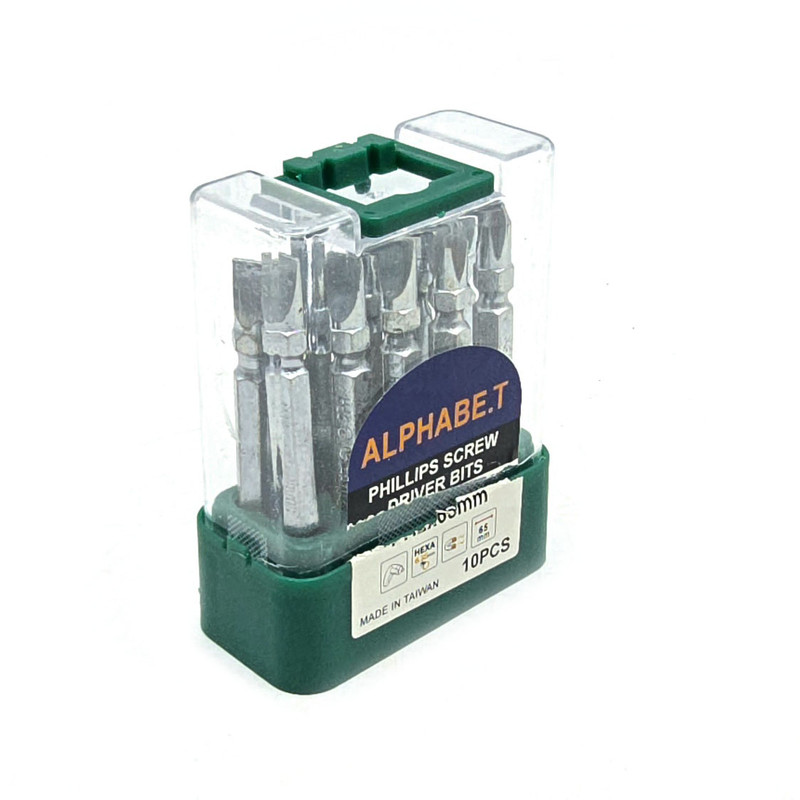سری پیچ گوشتی یک سر چهارسو یک سر دو سو آلفا مدل 65MM بسته 10 عددی