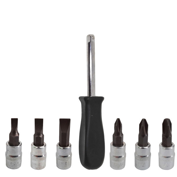 مجموعه 7 عددی پیچ گوشتی بکسی و سری پیچگوشتی  مدل DR-3001 سایز 1.4 میلی متر