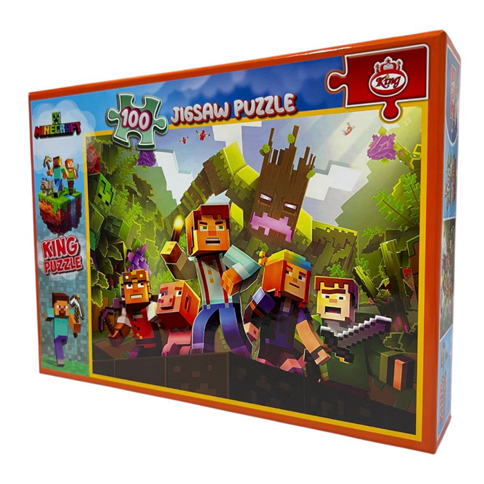پازل 100 تکه کینگ مدل ماینکرافت مناسب برای 5 سال به بالا