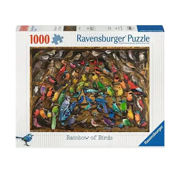 پازل 1000 تکه راونزبرگر مدل Rainbow of Birds کد 12000281 مناسب برای 14 سال به بالا