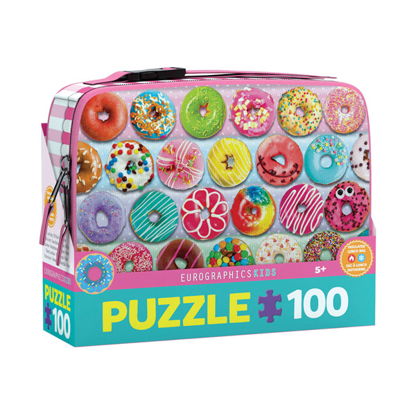 پازل 100 تکه یوروگرافیکس پازلز مدل 9100-5825 Delightful Donuts Lunch Bag