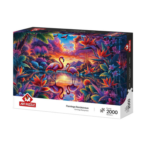 پازل 2000 تکه آرت پازل مدل Flamingo Rendezvaus مناسب نوجوان و بزرگسال