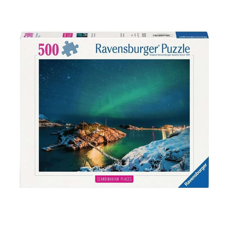 پازل 500 تکه راونزبرگر مدل Northern Lights in Tromsø, Norway کد 12000845 مناسب برای 12 سال به بالا