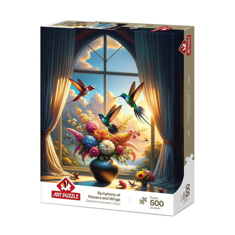 پازل 500 تکه آرت پازل مدل Symphony of Flowers and Wings مناسب نوجوان و بزرگسال