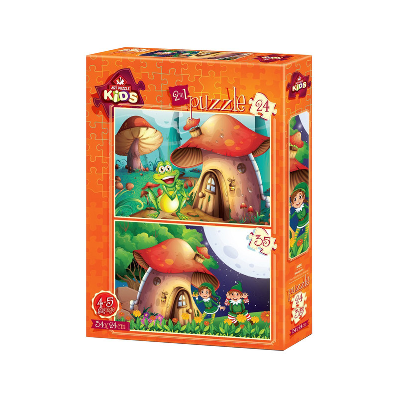 پازل 59 تكه آرت پازل طرح The Mushroom House كد 4493
