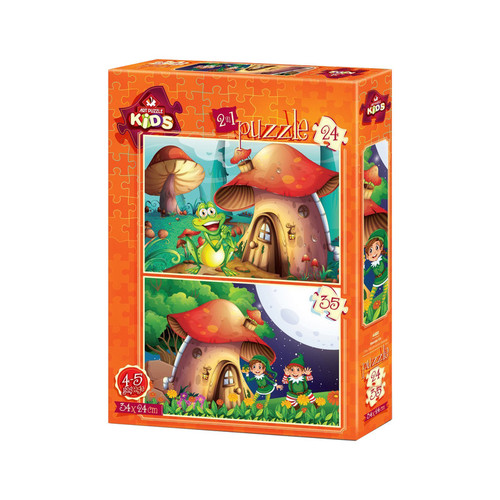 پازل 59 تكه آرت پازل طرح The Mushroom House كد 4493