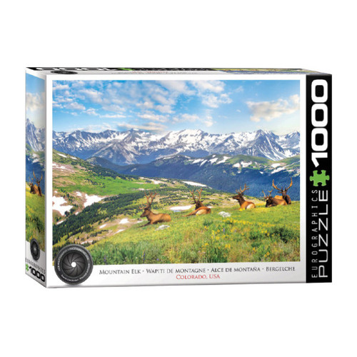 پازل 1000 تکه یوروگرافیکس پازلز مدل Mountain Elks - Colorado