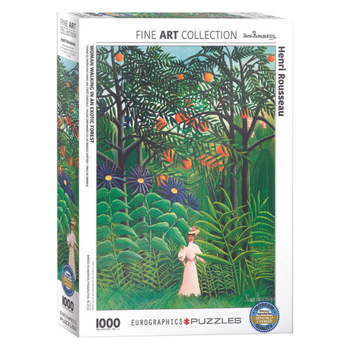 پازل 1000 تکه یوروگرافیکس پازلز طرح Woman in an Exotic Forest كد 60005608