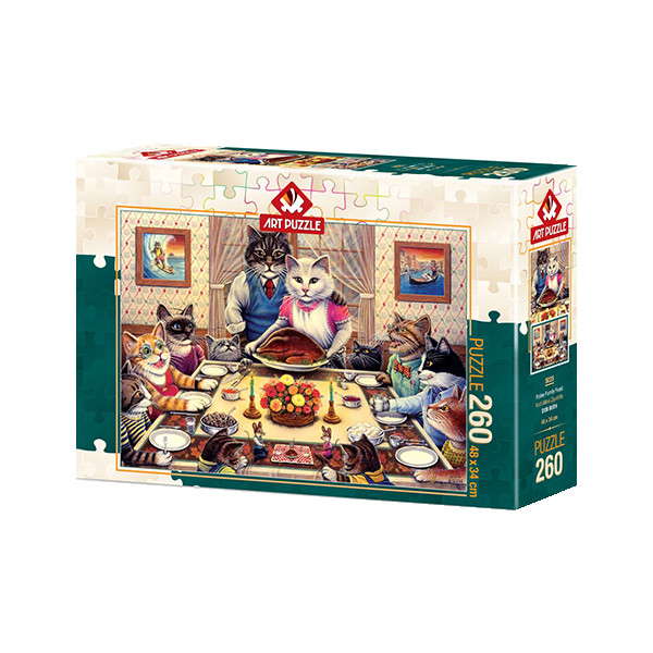 پازل 260 تکه آرت پازل مدل Feline Family Feast