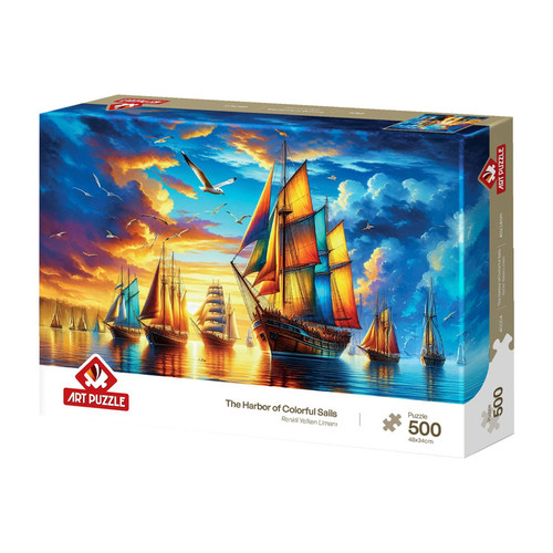 پازل 500 تکه آرت پازل مدل Harbor of the Colorful Sails مناسب نوجوان و بزرگسال