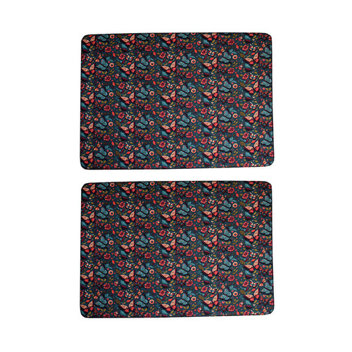 پادری مدل گل و پروانه سایز 70x50 سانتی متر مجموعه 2 عددی