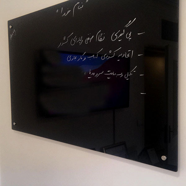 تخته وایت برد شیشه ای عکسنگ مدل AXANG -1280 سایز 120x80 سانتی متر