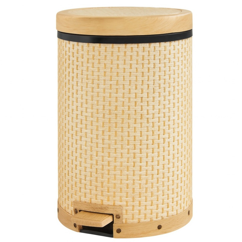 سطل زباله پدالی مدل حصیر سنتی کد RM7624