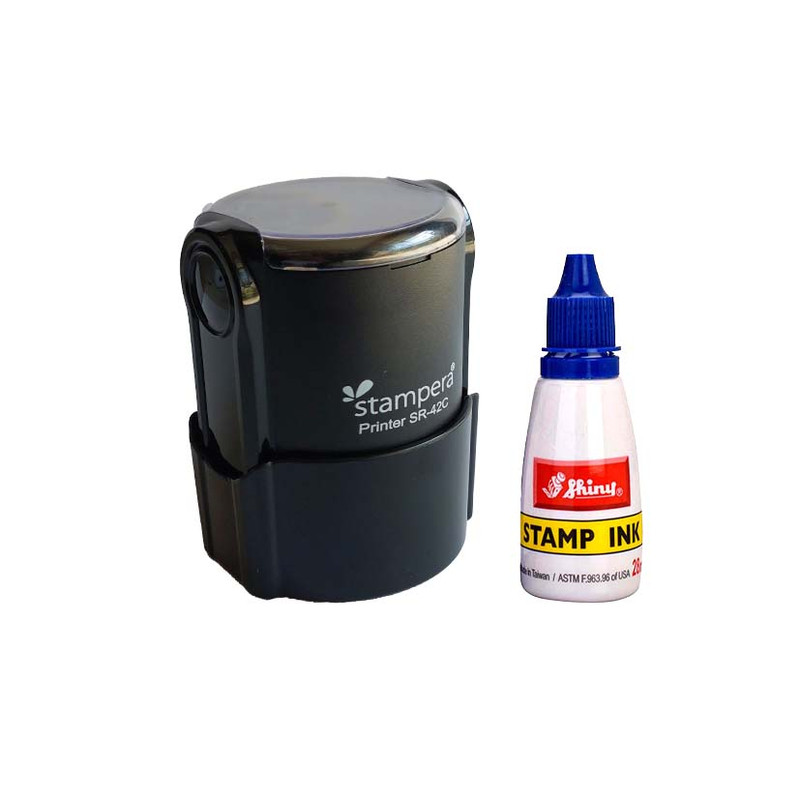مهر استمپرا مدل SR-42C طرح دایره به همراه جوهر