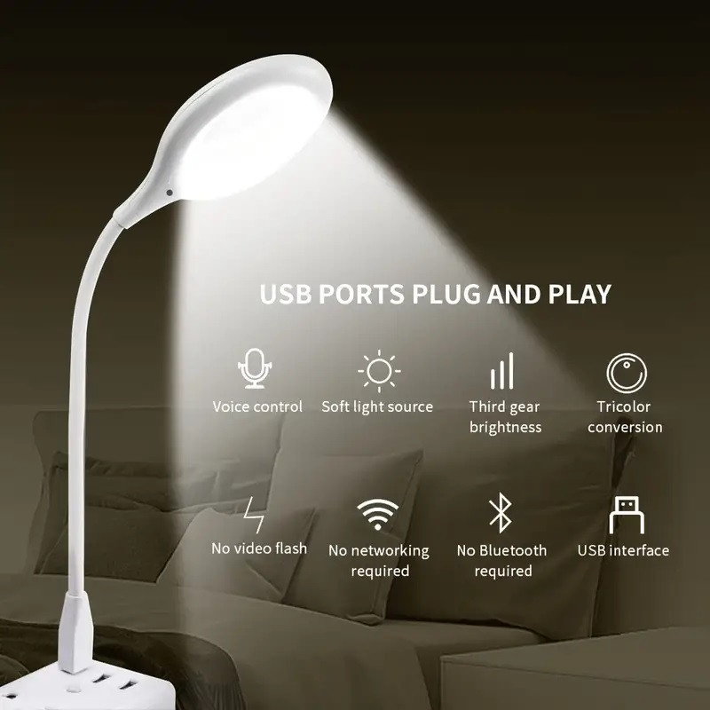 چراغ مطالعه مدل هوشمند صوتی usb