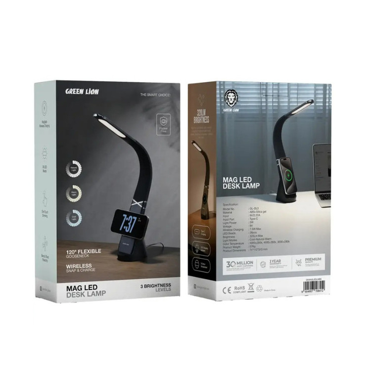 چراغ مطالعه LED گرین لاین مدل GL-DL3 با قابلیت شارژ وایرلس