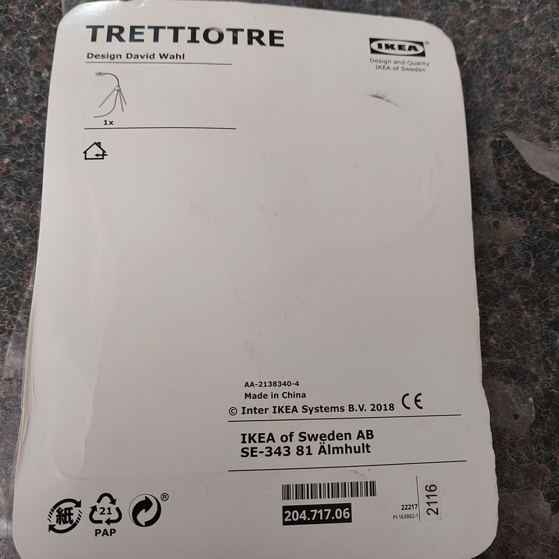 چراغ مطالعه ایکیا مدل TRETTIOTRE-2024