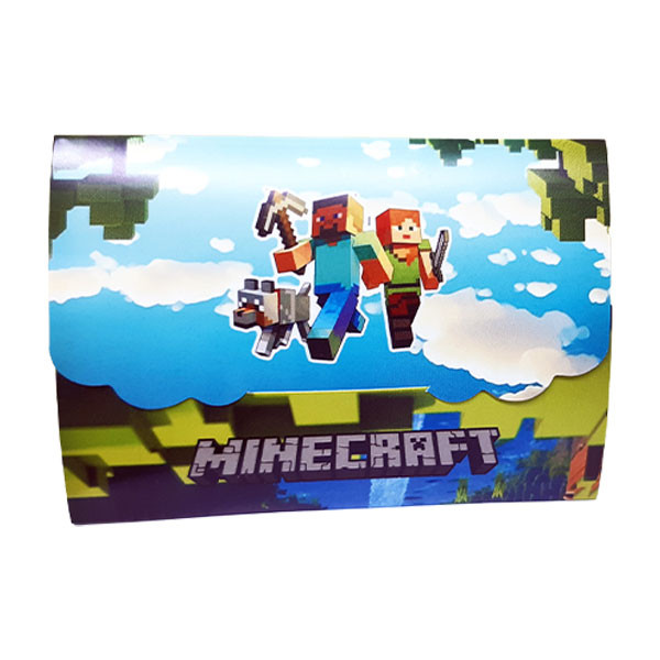 کارت دعوت مدل ماین کرافت کد Minecraftcard2 مجموعه 10 عددی