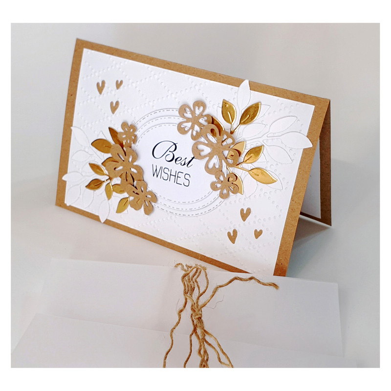 کارت پستال مدل Best wishes طرح vintage