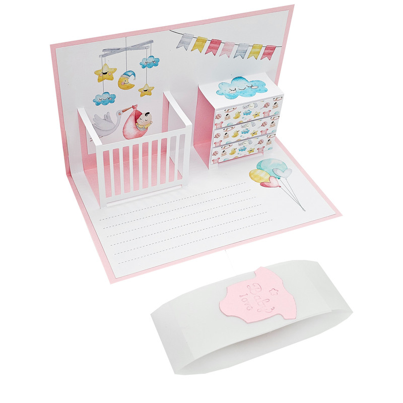 کارت پستال مدل 2 Baby طرح سه بعدی