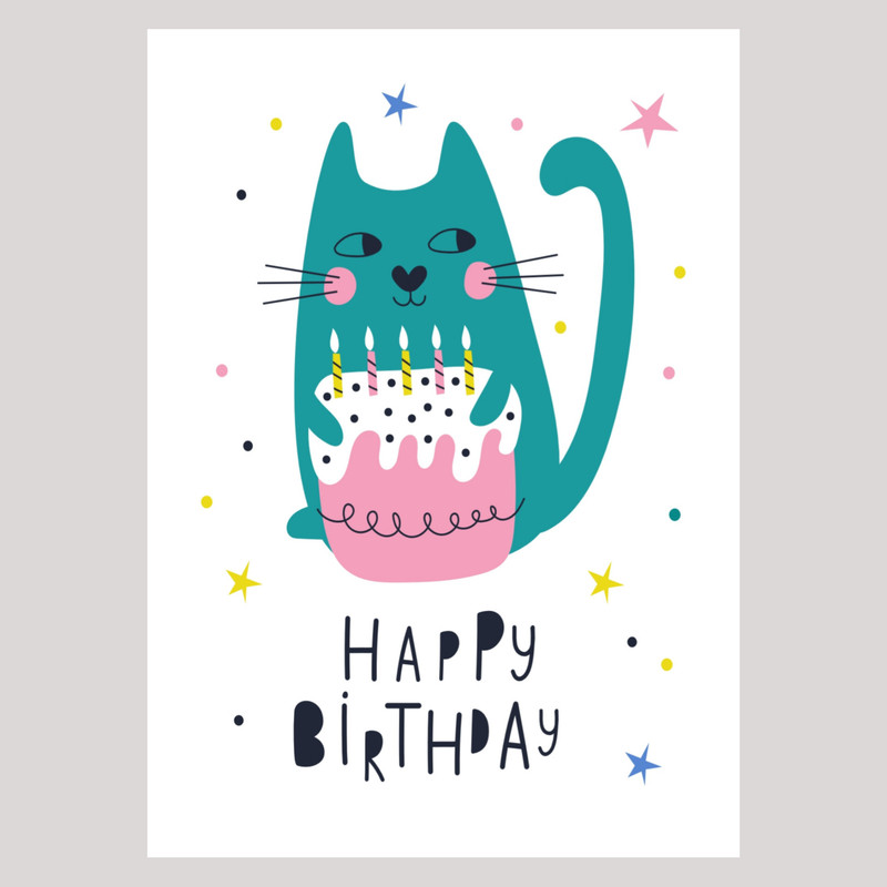 کارت پستال مدل happy birthday کد 45