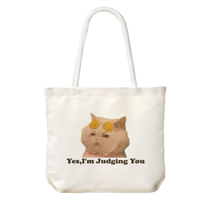 ساک خرید شادیت مدل گربه yes im judging you کد 1008