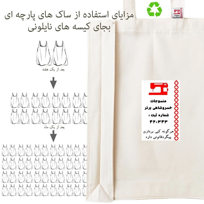 ساک دستی منسوجات خسروشاهی برتر مدل کلاسیک کد B46