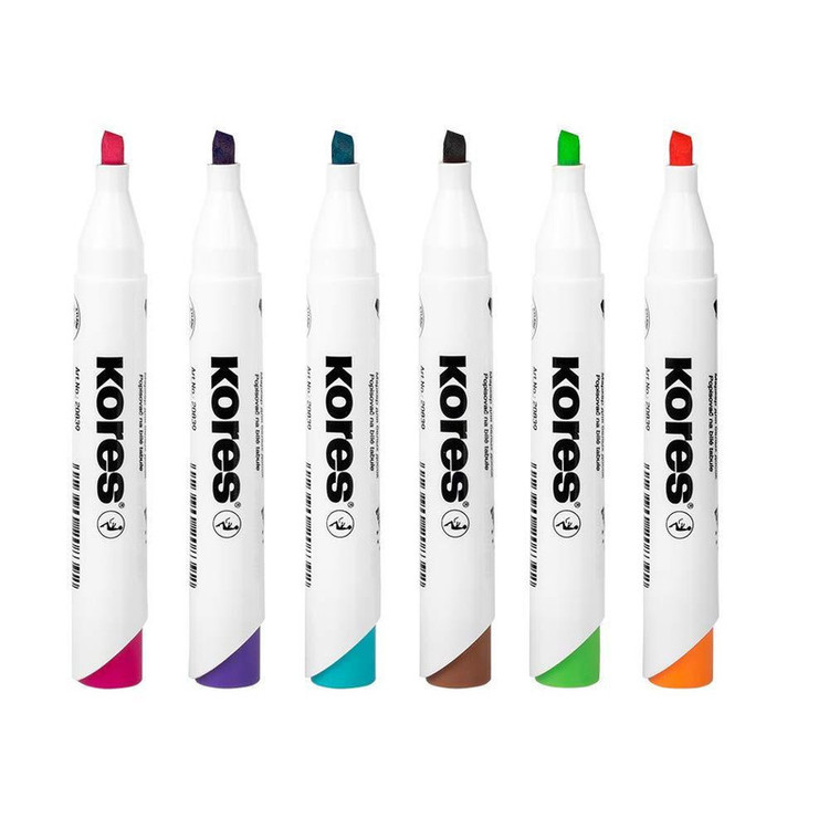 ماژیک وایت برد 6 رنگ کورس مدل K-Marker XW2