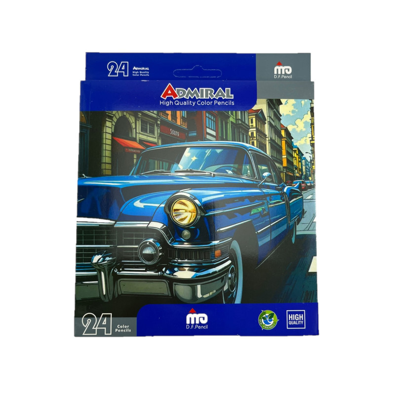 مداد رنگی 24 رنگ آدمیرال مدل car