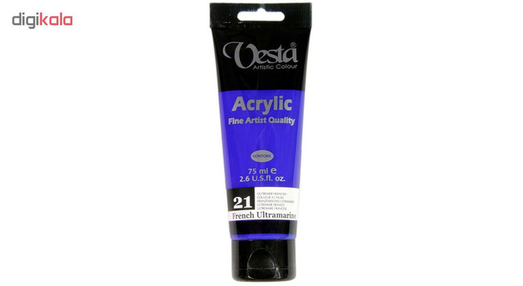 رنگ اکریلیک وستا مدل 21 French Ultramarine حجم 75 میلی لیتر