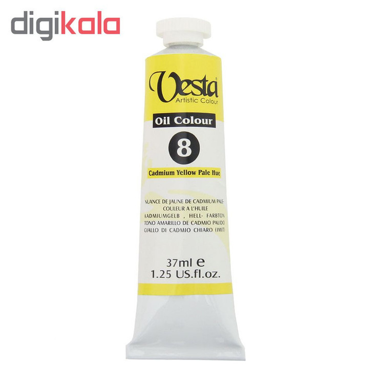 رنگ روغن وستا مدل Cadmium Yellow Pale Hue 8 حجم 37 میلی لیتر