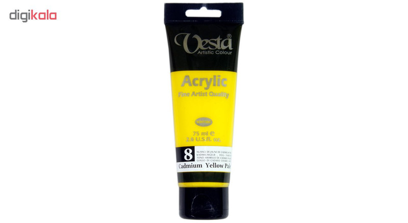 رنگ اکریلیک وستا مدل 08 Cadmium Yellow Pale Hue حجم 75 میلی لیتر