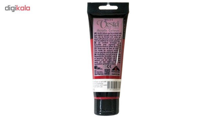 رنگ اکریلیک وستا مدل 01 Permanent Alizarin Crimson حجم 75 میلی لیتر