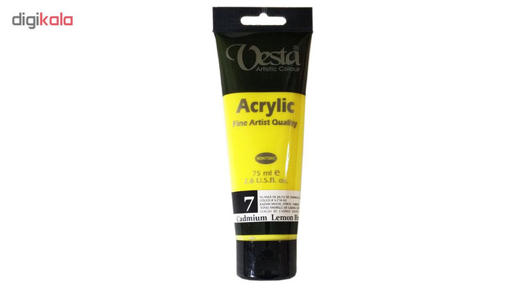 رنگ اکریلیک وستا مدل 07 Cadmium Lemon Hue حجم 75 میلی لیتر