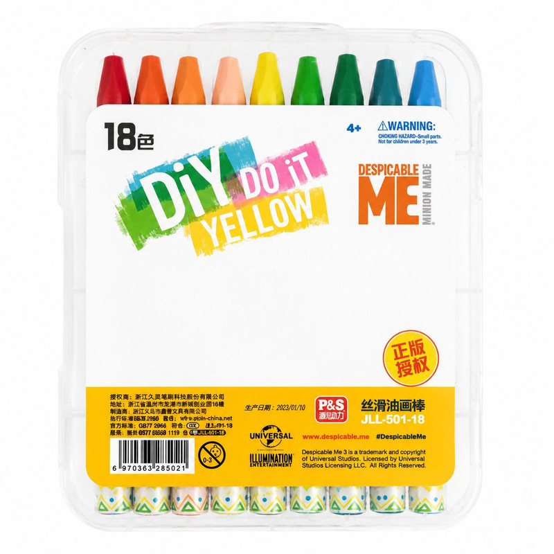 مداد شمعی 18 رنگ مدل DIY