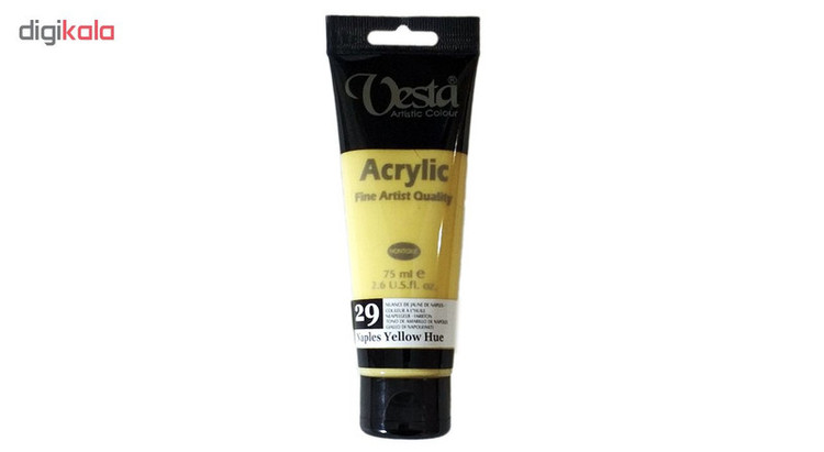 رنگ اکریلیک وستا مدل 29 Naples Yellow Hue حجم 75 میلی لیتر