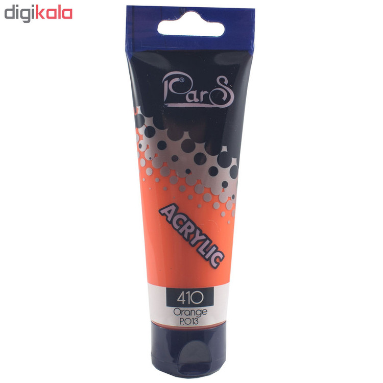 رنگ اکریلیک پارس کد 410 orange حجم 75 میلی لیتر