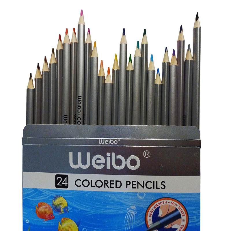 مداد رنگی 24 رنگ ویبو مدل WB9018-24