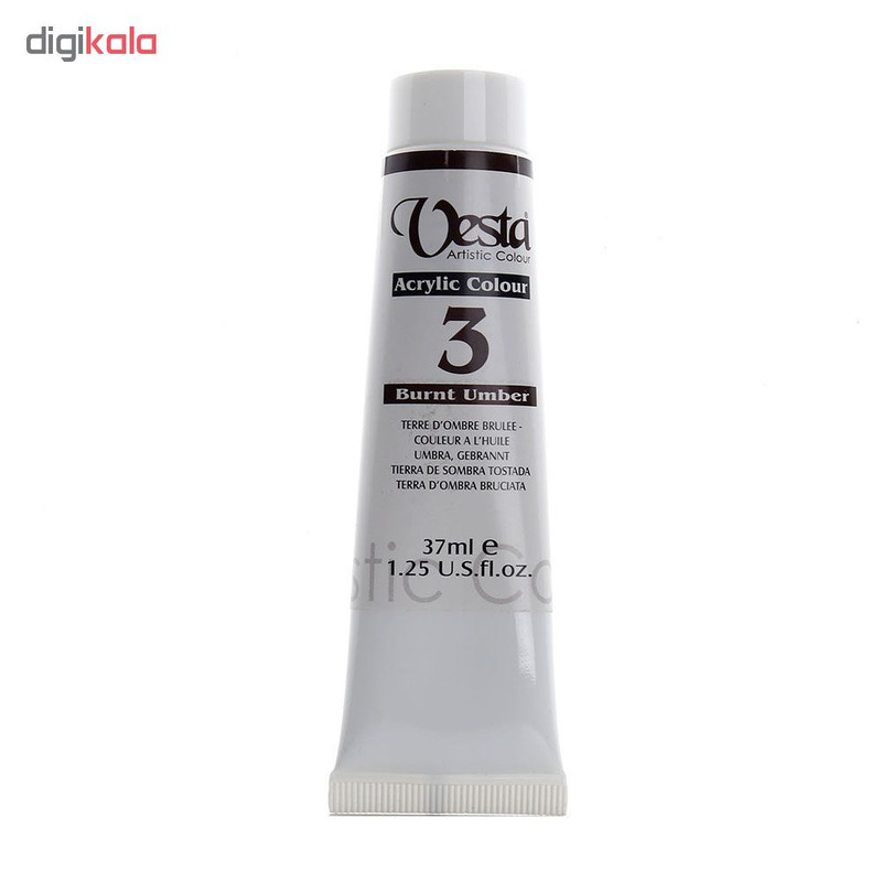 رنگ اکریلیک وستا مدل Burnt Umber 3 حجم 37 میلی لیتر