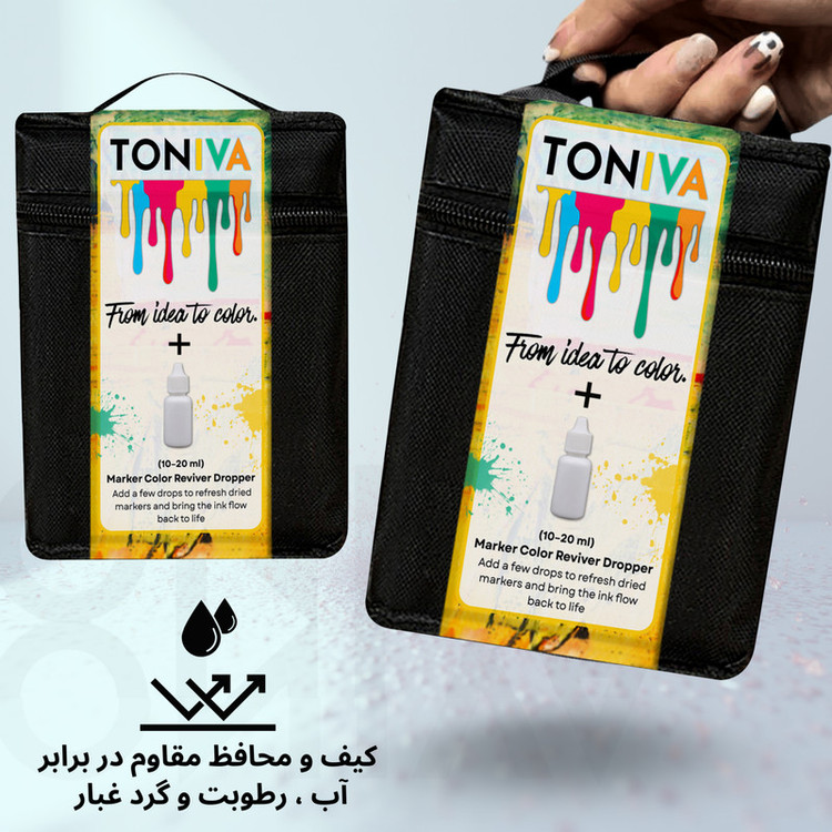 ماژیک راندو تونیوا مدل Touch 36 به همراه محلول احیای ماژیک مجموعه ۳۶ عددی