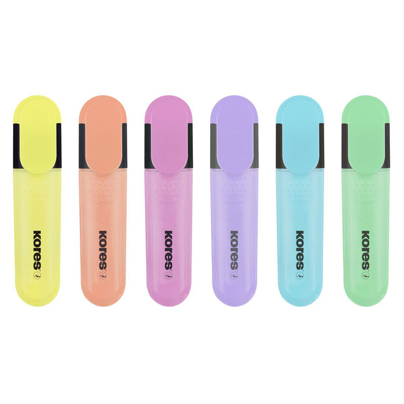 ماژیک علامت گذار کورس مدل BRIGHT LINER PLUS PASTEL بسته 6 عددی