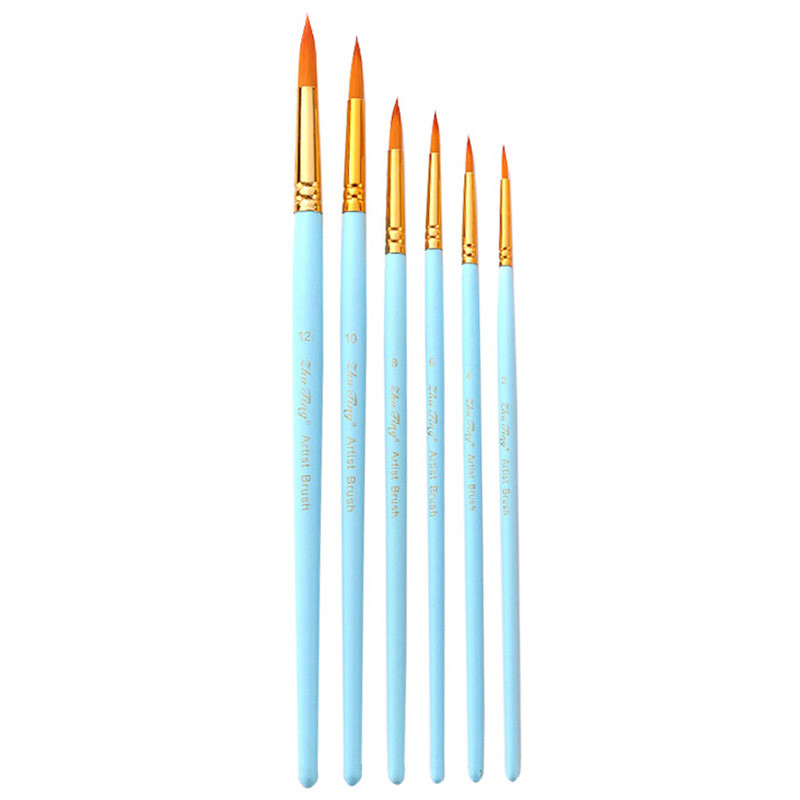 قلم مو گرد ژوتینگ مدل R6 کد Blue مجموعه 6 عددی