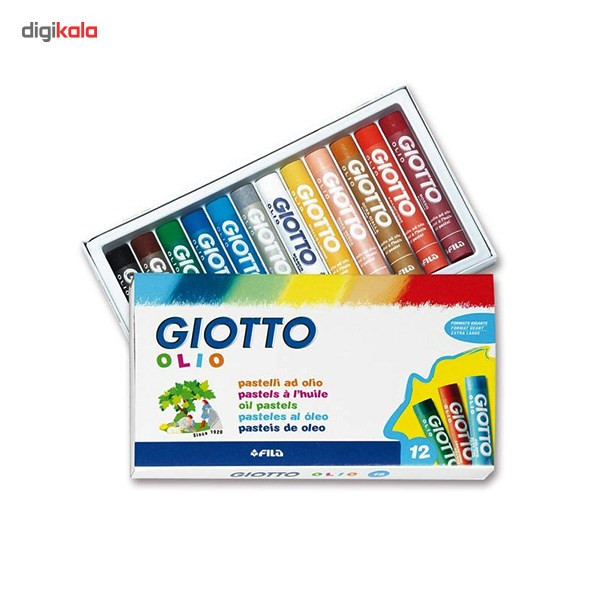 پاستل روغنی 12 رنگ جیوتو مدل Olio