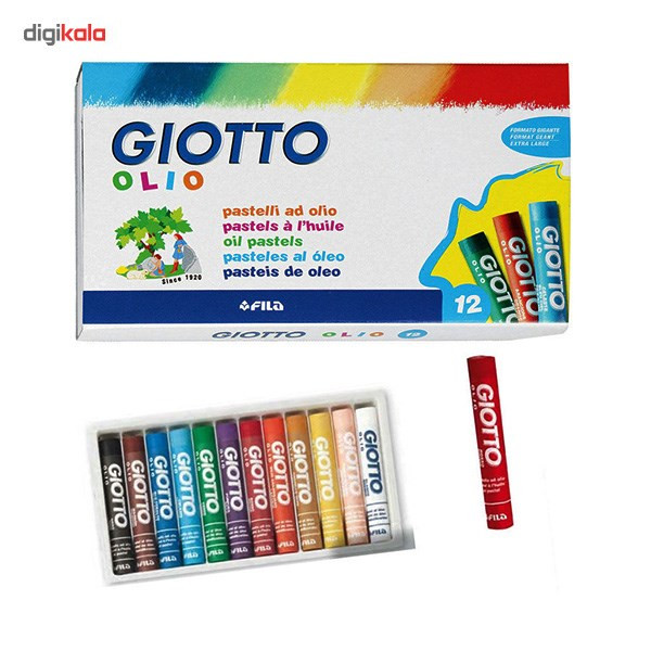 پاستل روغنی 12 رنگ جیوتو مدل Olio