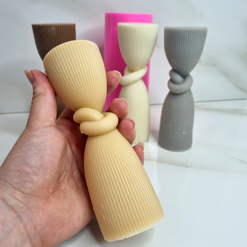 قالب شمع مدل استوانه گره کد C15cm